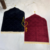 Black & Maroon Dome Couple Janamaz with Heart